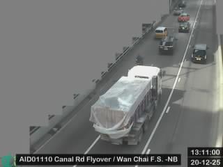 堅拿道天橋近灣仔消防局 - 北行