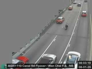 堅拿道天橋近灣仔消防局 - 北行