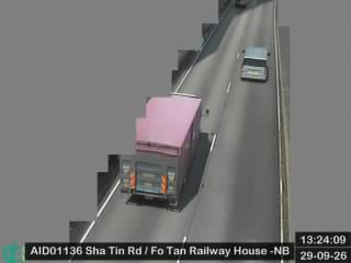 沙田路近火炭鐵路大樓 - 北行