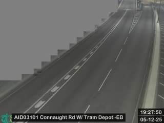 干諾道西天橋近電車廠 - 東行