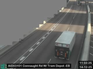 干諾道西天橋近電車廠 - 東行