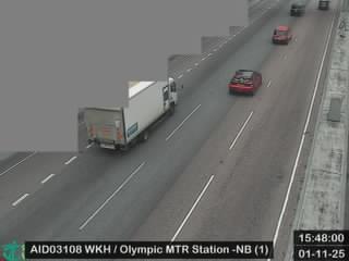 西九龍公路近港鐵奧運站 - 北行 (1)