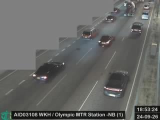 西九龍公路近港鐵奧運站 - 北行 (1)