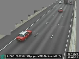 西九龍公路近港鐵奧運站 - 北行 (2)