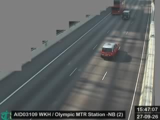 西九龍公路近港鐵奧運站 - 北行 (2)