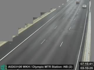 西九龍公路近港鐵奧運站 - 北行 (2)