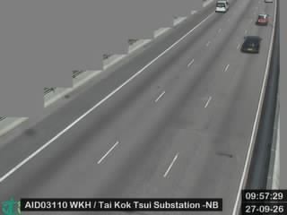西九龍公路近大角咀變電站 - 北行