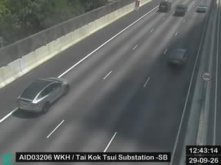 西九龍公路近大角咀變電站 - 南行