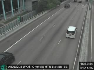 西九龍公路近港鐵奧運站 - 南行