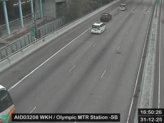 西九龍公路近港鐵奧運站 - 南行