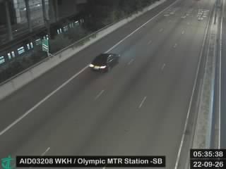 西九龍公路近港鐵奧運站 - 南行