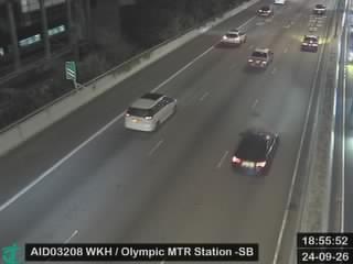 西九龍公路近港鐵奧運站 - 南行