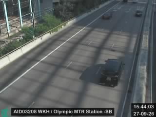 西九龍公路近港鐵奧運站 - 南行