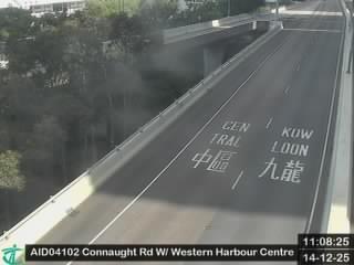 干諾道西天橋近匯港中心 - 東行