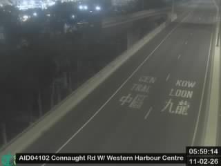 干諾道西天橋近匯港中心 - 東行