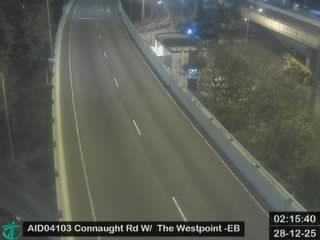 干諾道西天橋近西港中心 - 東行