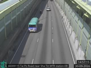 大埔公路沙田段近港鐵沙田站 - 東行