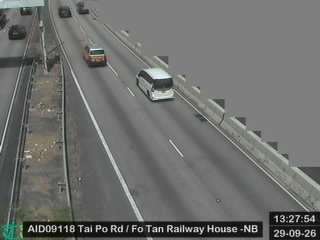 大埔公路沙田段近火炭鐵路大樓 - 北行
