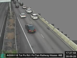 大埔公路沙田段近火炭鐵路大樓 - 北行