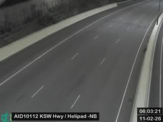 港深西部公路近直升機停機坪 - 北行