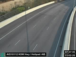 港深西部公路近直升機停機坪 - 北行