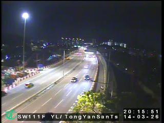 元朗公路近唐人新村交匯處