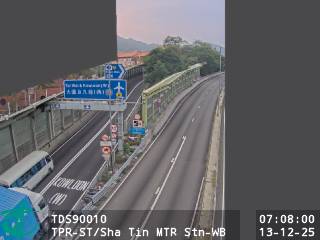 大埔公路沙田段近沙田港鐵站 - 西行