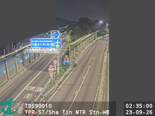 大埔公路沙田段近沙田港鐵站 - 西行