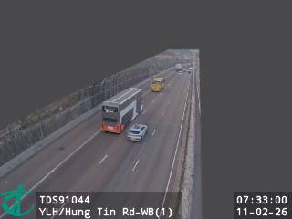 元朗公路近洪天路 - 西行 (1)