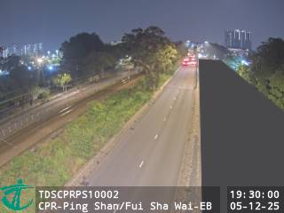 青山公路屏山段近灰沙圍 - 東行