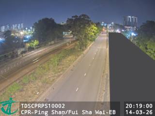 青山公路屏山段近灰沙圍 - 東行