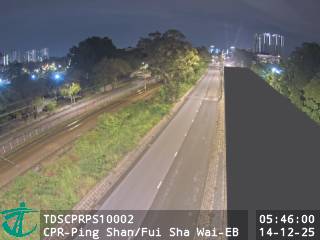 青山公路屏山段近灰沙圍 - 東行