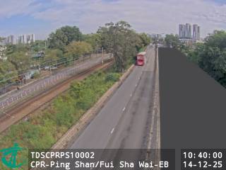 青山公路屏山段近灰沙圍 - 東行