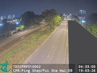 青山公路屏山段近灰沙圍 - 東行