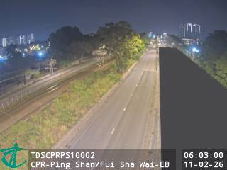 青山公路屏山段近灰沙圍 - 東行