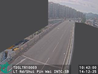 朗天路近水邊圍交匯處 - 南行