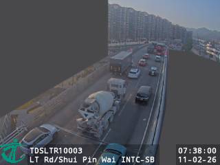 朗天路近水邊圍交匯處 - 南行