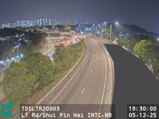 朗天路近水邊圍交匯處 - 北行