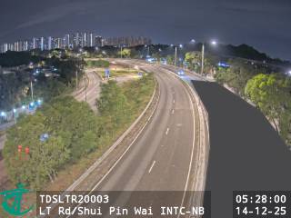 朗天路近水邊圍交匯處 - 北行