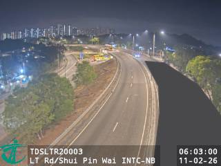 朗天路近水邊圍交匯處 - 北行