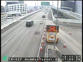 南灣隧道昂船洲大橋入口